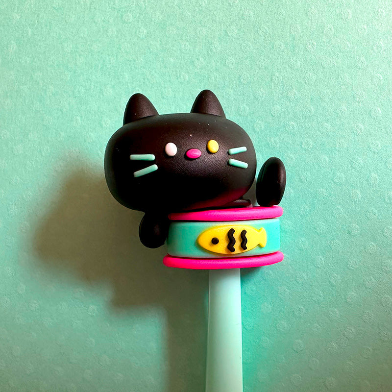 Black Cat Wiggly Gel Pen