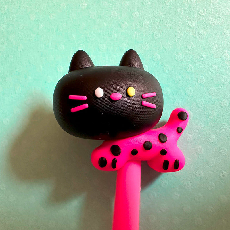 Black Cat Wiggly Gel Pen