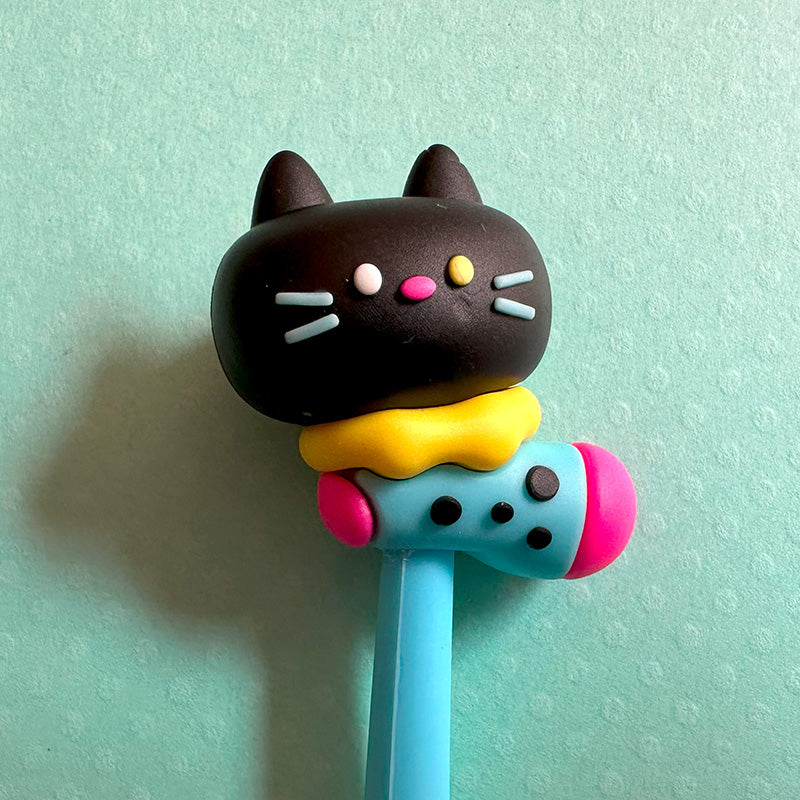 Black Cat Wiggly Gel Pen