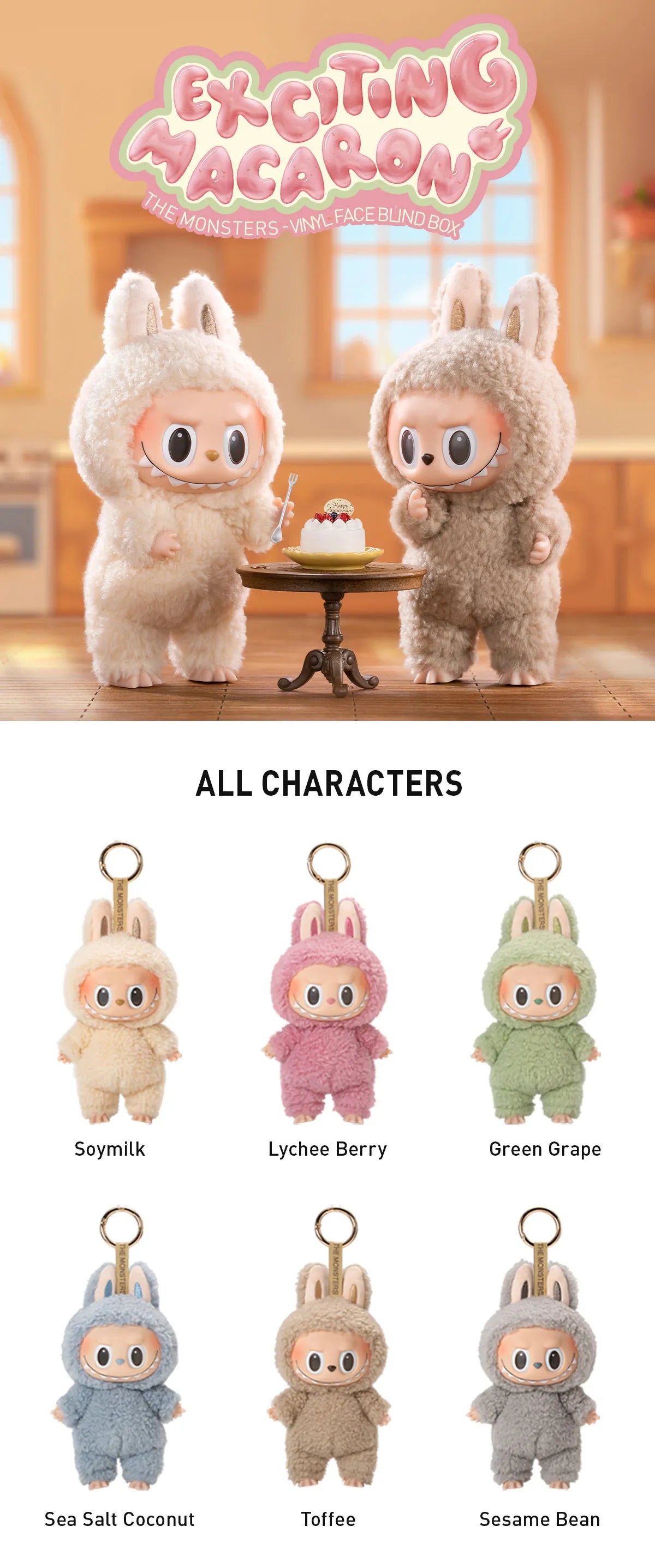 The Monsters - Exciting Macaron Vinyl Face Plush Blind Box